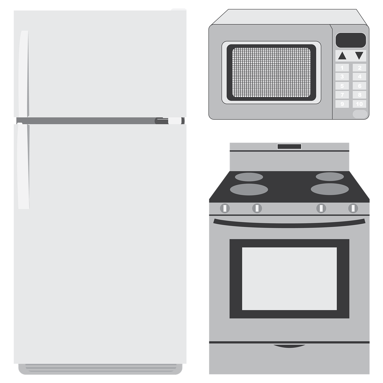 appliances, refrigerator, microwave-993782.jpg